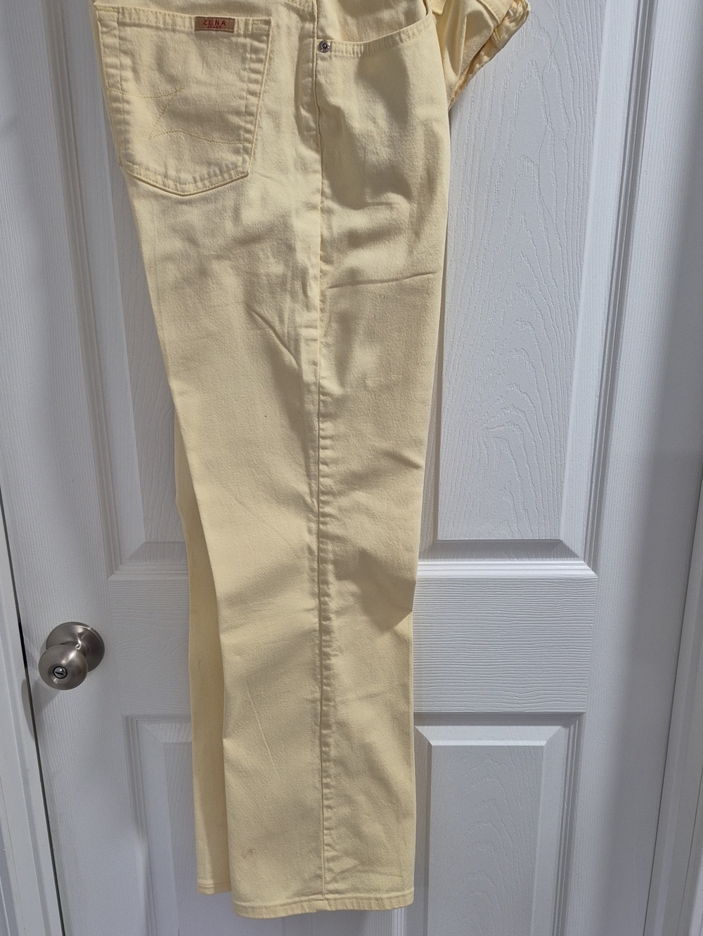 Zena Jeans Light Yellow Denim Pants